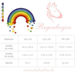 Stickdatei Regenbogen mit Herzen – farbenfrohes Symbol für Liebe & Vielfalt - Sewando