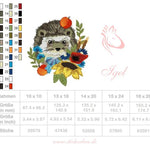 Igel Stickdatei – herbstliches Tiermotiv für Deko & Geschenke - Sewando
