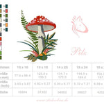 Pilz Stickdatei – herbstliches Motiv für Naturfreunde & Walddeko - Sewando