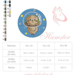 Stickdatei Weltraum-Hamster – niedliches Astronauten-Motiv für Kinderprojekte - Sewando