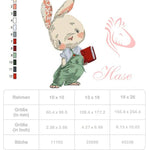 Stickdatei Hase mit Buch – süßes Motiv für Kinder & Schulanfang - Sewando