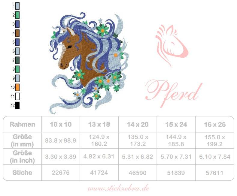 Pferd Stickdatei – magisches Motiv für besondere Projekte & Geschenke - Sewando