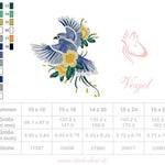 Vogel Stickdatei – elegantes Motiv für Naturfans & kreative Dekoideen - Sewando
