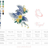 Vogel Stickdatei – elegantes Motiv für Naturfans & kreative Dekoideen - Sewando