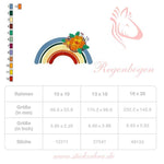 Regenbogen mit Blumen Stickdatei – modernes Motiv für kreative Deko & Geschenke - Sewando