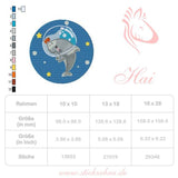 Hai Stickdatei – verspieltes Weltraum-Motiv für Kinderkleidung & kreative Deko - Sewando