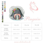 Pinguinmama mit Baby Stickdatei – liebevolles Motiv für Geschenke & Kinderzimmer - Sewando