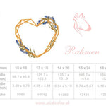Herzrahmen mit Lavendel Stickdatei – zartes Motiv für Hochzeiten, Geschenke & liebevolle Botschaften - Sewando
