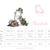 Sanduhr Stickdatei – poetisches Motiv für besondere Projekte & Geschenkideen - Sewando