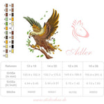 Adler Stickdatei – Majestätischer Greifvogel für deine Stickmaschine - Sewando