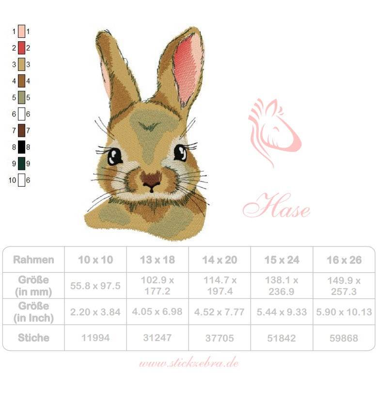 Hase Stickdatei – liebevolles Motiv für Frühling, Ostern & Geschenke - Sewando