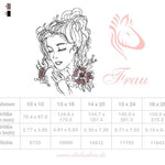 Frau Stickdatei – elegantes Motiv für besondere Momente & kreative Geschenke - Sewando