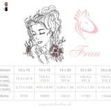 Frau Stickdatei – elegantes Motiv für besondere Momente & kreative Geschenke - Sewando