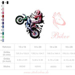 Biker Stickdatei – Actionreiches Motorrad-Motiv für starke Projekte - Sewando