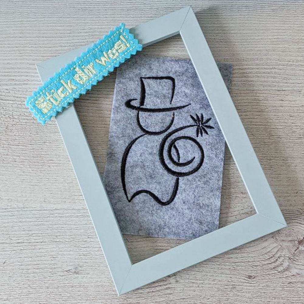 6x Stickdatei Schornsteinfeger Satinstick und ITH - Sewando