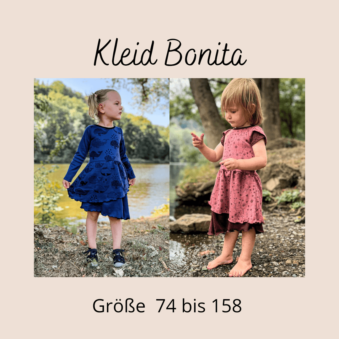 Schnittmuster Kleid Bonita Größe 74 – 158 - Sewando