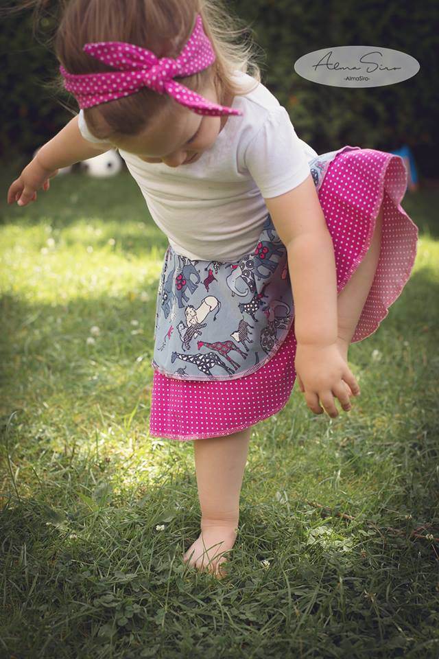 (Hosen)Rock Räuberprinzessin Gr.50-158 Schnittmuster [ DIN A4 & A0 PASSFORMSYSTEM (27,5cm bis 87,5cm BU) - Sewando
