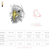 Adler Stickdatei – kraftvolles Motiv für Mut & Charakterstärke - Sewando