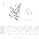 Adler Stickdatei – filigranes Naturmotiv für kreative Projekte - Sewando