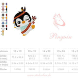 Pinguin Stickdatei – fröhliches Motiv für Kinderkleidung & Geschenke - Sewando