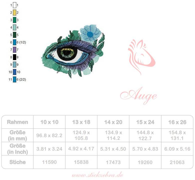 Auge Stickdatei – mystisches Motiv für kreative Textilien & Deko - Sewando