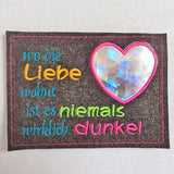 4x Stickdatei "wo die Liebe wohnt" ITH und Text