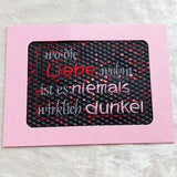 4x Stickdatei "wo die Liebe wohnt" ITH und Text