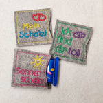 10x Stickdatei Liebe im Dialekt ITH Schokohüllen - Sewando