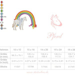 Pferd mit Regenbogen Stickdatei – himmlisches Motiv zum Erinnern & Loslassen - Sewando