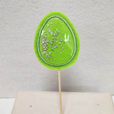 6x Stickdatei "Deko Ei" ITH mit Applikation