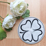9x Stickdatei Kleeblatt Satinstick und ITH - Sewando