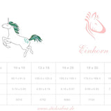 Einhorn Stickdatei, dynamisches Doodle Kindermotiv für deine Stickmaschine