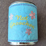 4x Stickdatei "Notgroschen" ITH Dosenmanschette