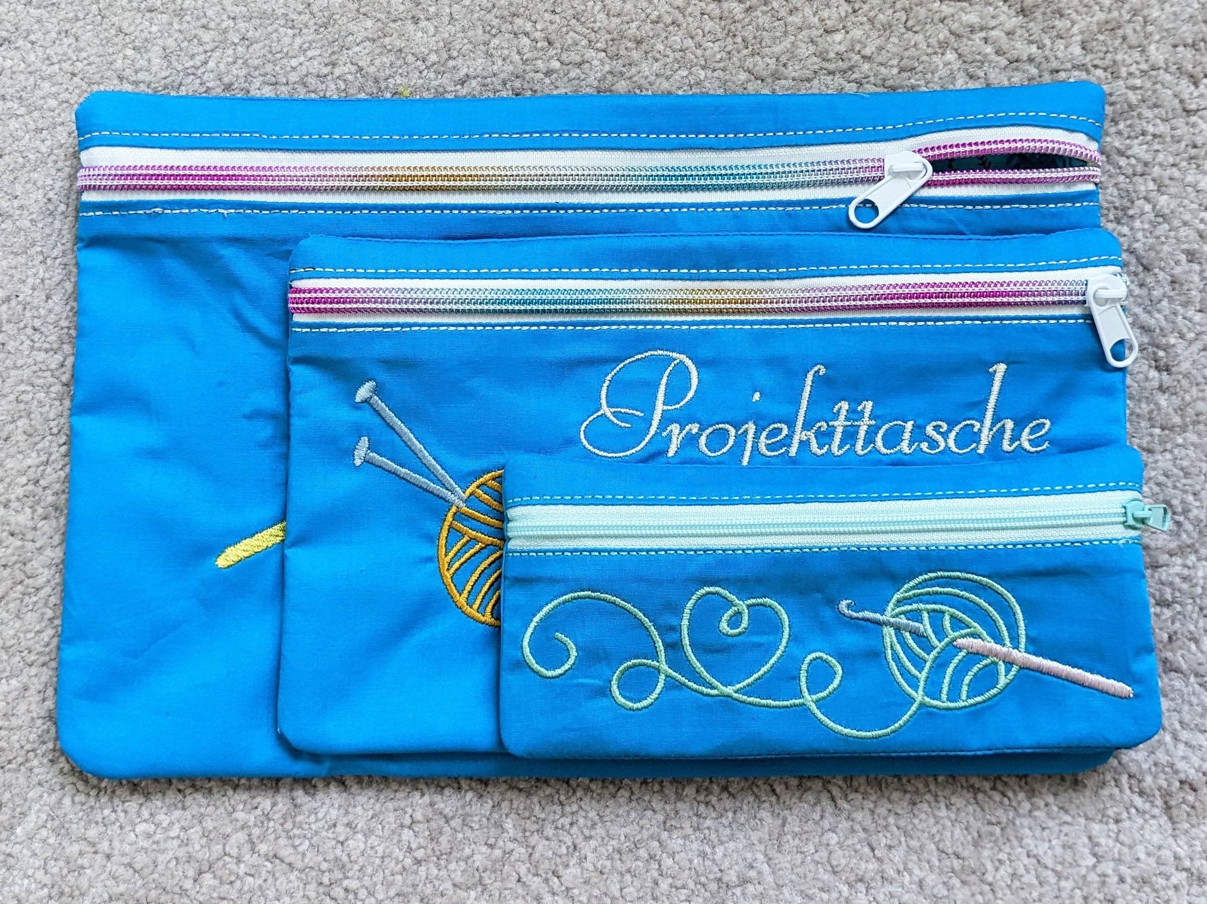 3x Stickdatei Projekttasche Häkeln - Sewando