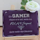3x Stickdatei "Gamer WLan" ITH Schild