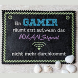 3x Stickdatei "Gamer WLan" ITH Schild