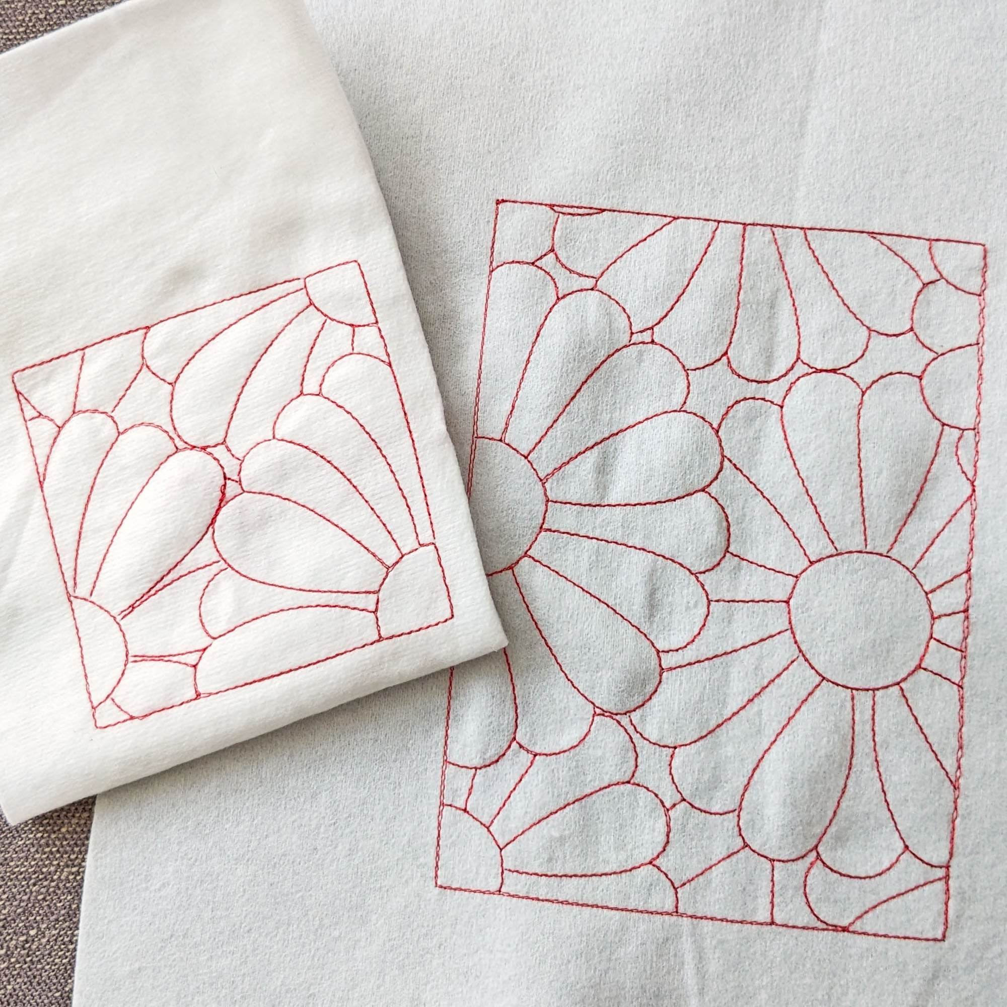 6x Stickdatei Füllmuster Blume - Sewando