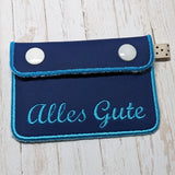 4x Stickdatei Minitäschchen "Alles Gute"