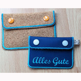 4x Stickdatei Minitäschchen "Alles Gute"