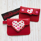 9x Stickdatei "Herz MTA" ITH Täschchen mit Applikation