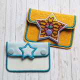 9x Stickdatei "Stern MTA" ITH Täschchen mit Applikation