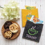 9x Stickdatei Teebeutelhülle Tasse - Sewando