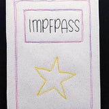 Stickdatei - SCRIBBLE Impfpass - Hüllen (6 Motive) - Sewando