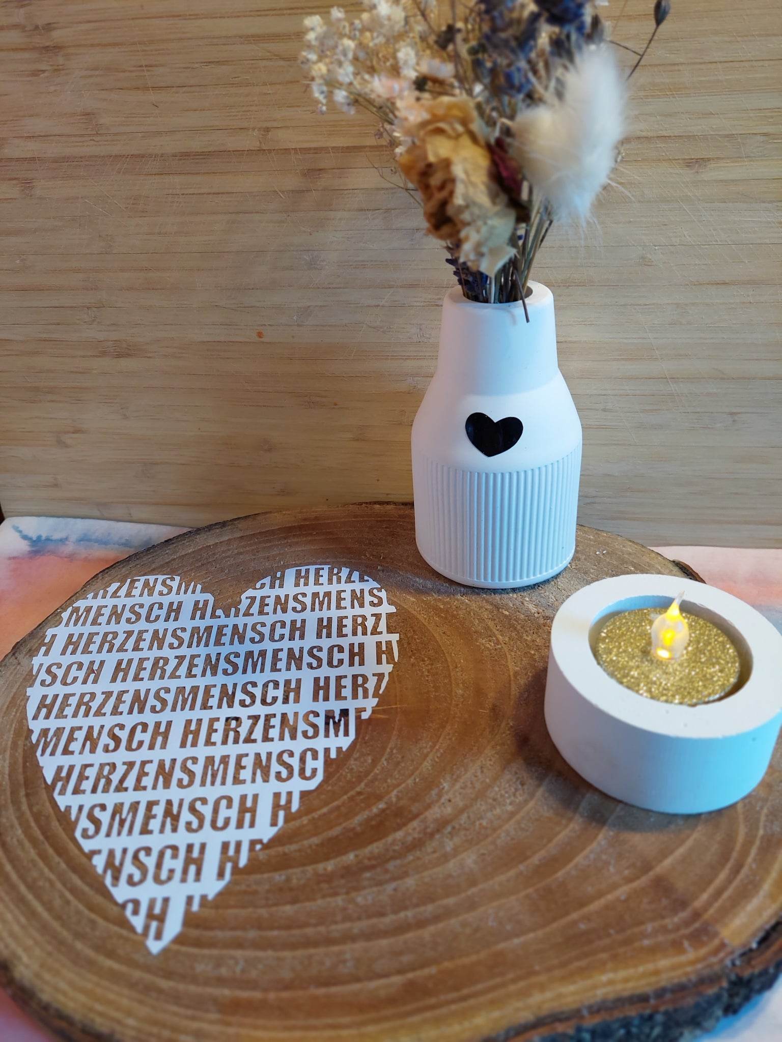 Plotterdatei Herzen mit Schriftzug - Sewando