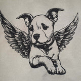 Stickdatei American Staffordshire Terrier Engel "Adam" - realistisch - FÜR HELLE STOFFE