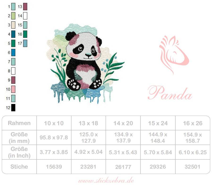 Panda Liebe zum Sticken – für deine Stickmaschine - Sewando