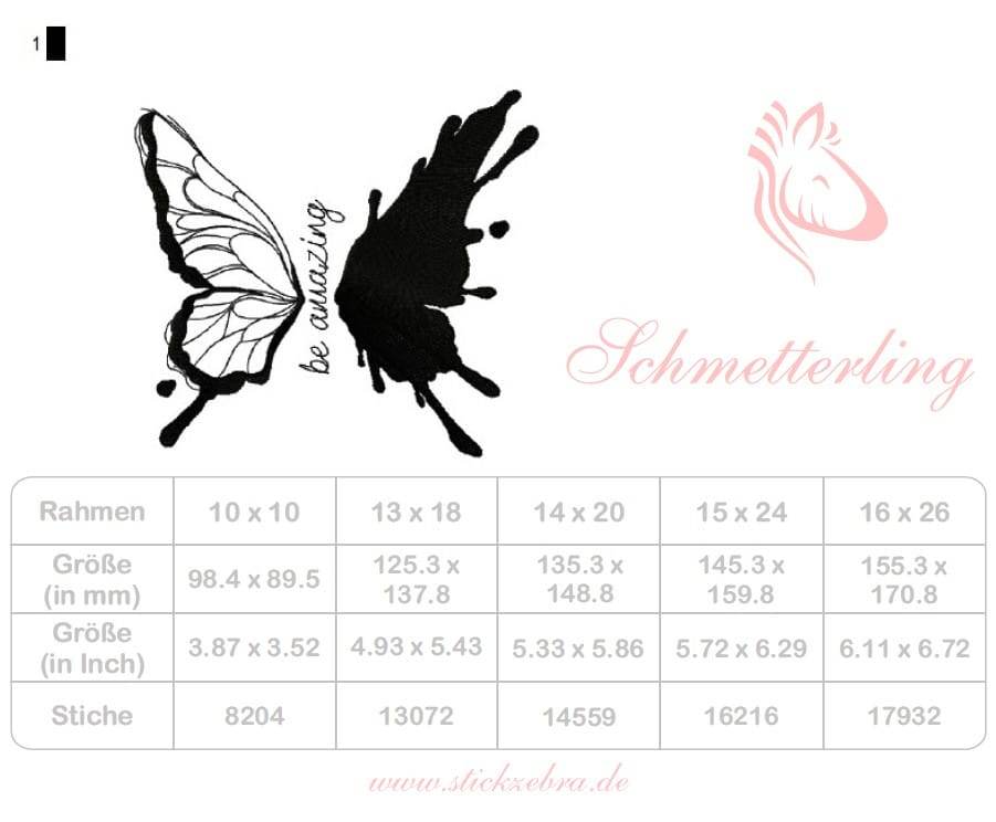 Schmetterling Stickdatei – Be amazing für deine Stickmaschine - Sewando