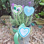 6x Stickdatei Deko Herz ITH mit Applikation - Sewando
