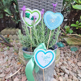 6x Stickdatei Deko Herz ITH mit Applikation - Sewando