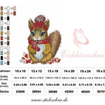 Eichhörnchen Stickdatei, kuscheliger Wintercharme für deine Stickmaschine - Sewando